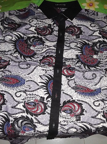 [gridline - R075 & R090 Lilac] Kemeja Batik Pria Katun Lengan Pendek Regular Ungu Lilac Terbaru