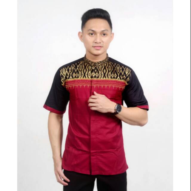 Baju Koko Kurta Lengan Pendek Baju Koko Fashion Muslim Pria Dewasa Terbaru Bahan Toyobo