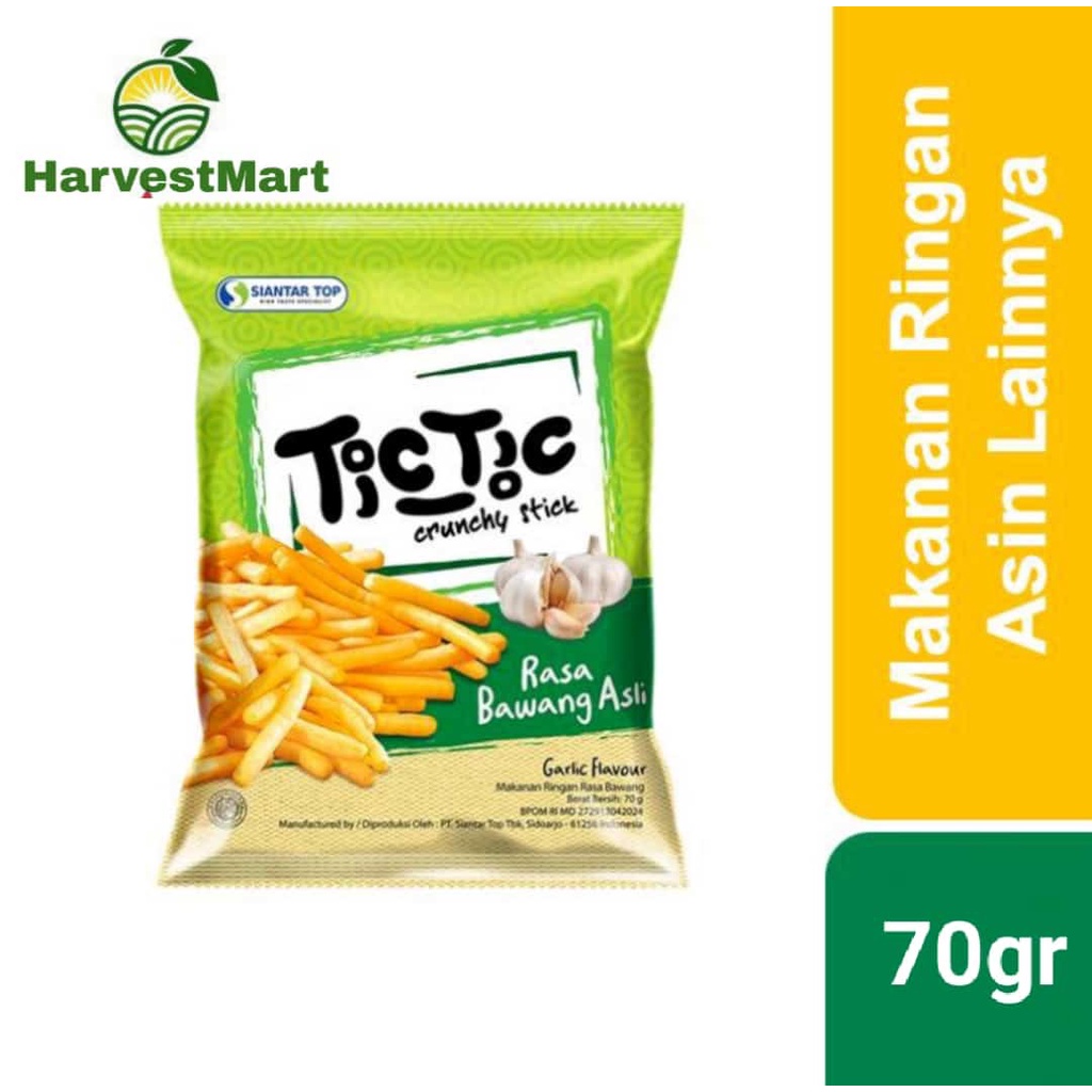 

TIC TIC RASA BAWANG 70GR//HARVESTMART