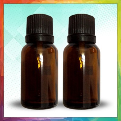 BOTOL KACA AMBER 10 ML FILLER HITAM TETES SEGEL