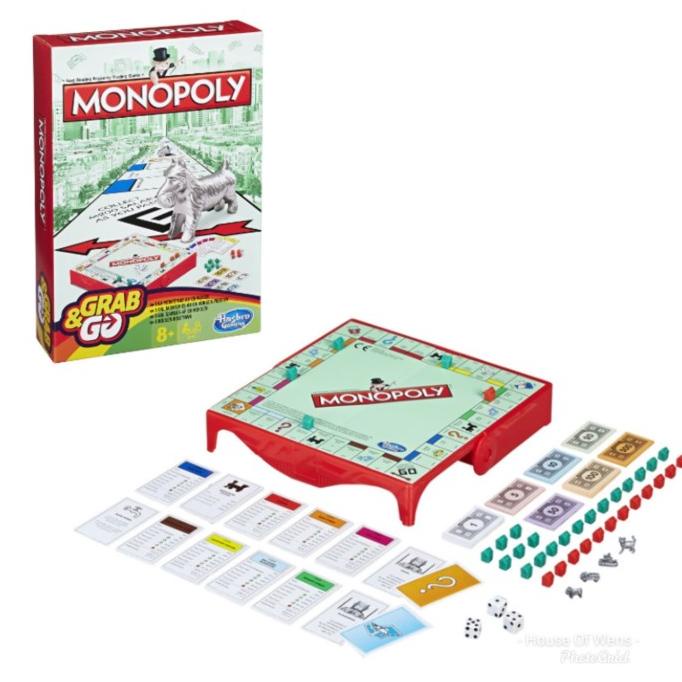 MONOPOLY GRAB & GO HASBRO ORIGINAL - MONOPOLY CLASSIC Termurah Star Seller