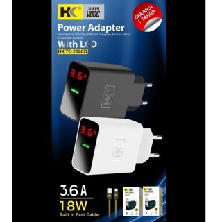 CES HP/CHARGER HP TYPE C/CHARGER HK TC-20LCD 1USB TYPE C QUICK CHARGER 3.0 3,6A SUPER VOOC GROSIR