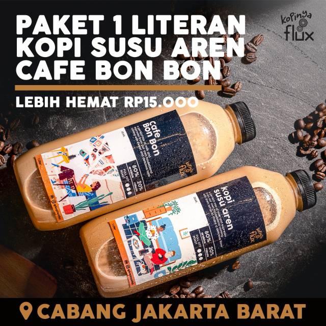 

Paket Kopi 1 Liter (Kopi Susu Aren & Cafe Bon Bon) by Kopinya FLux