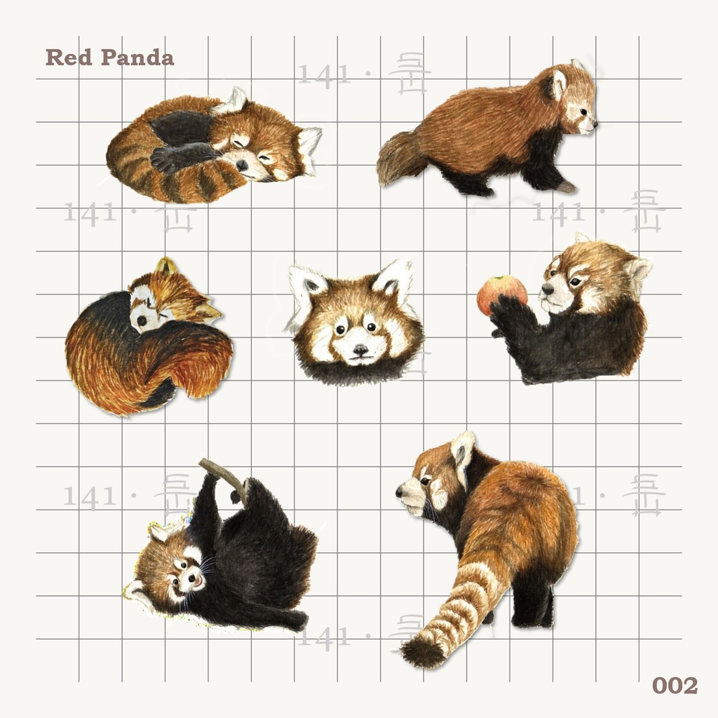 

[141-STU] Sticker Pack Red Panda