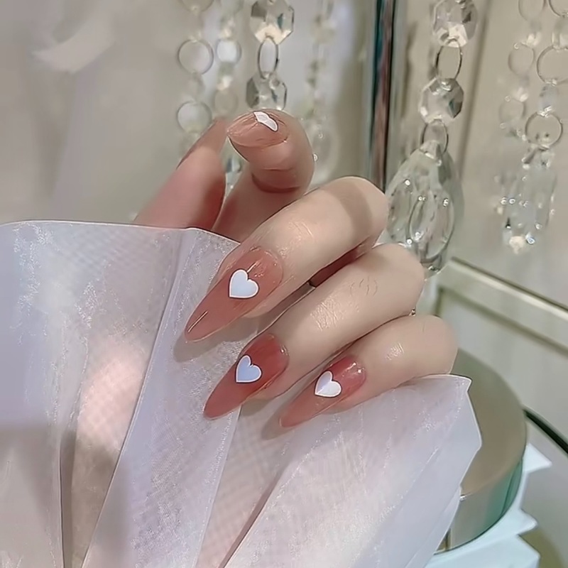 Magic789 Stiker Kuku Motif Hati / Bintang Gaya Korea Untuk Dekorasi Nail Art / Manicure Diy