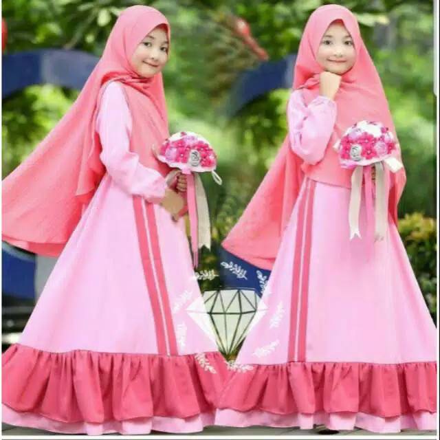 Rona Kid Syari Gamis Anak Murah Gamis Syari Anak Termurah Grosir Tanah Abang Baju Muslim Free Ongkir Shopee Indonesia