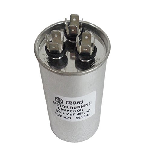 Kapasitor Kaleng Motor Mesin AC Capacitor 3Pin 35uF + 2uF 450Vac CBB65