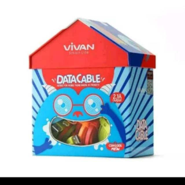 Kabel Data 2.1A Vivan kabel Usb Vivan Original