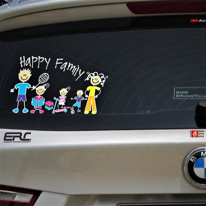 Stiker Keluarga Bahagia Mobil Family Keren Berkualitas 20cm Karakter Terlaris Shopee Indonesia