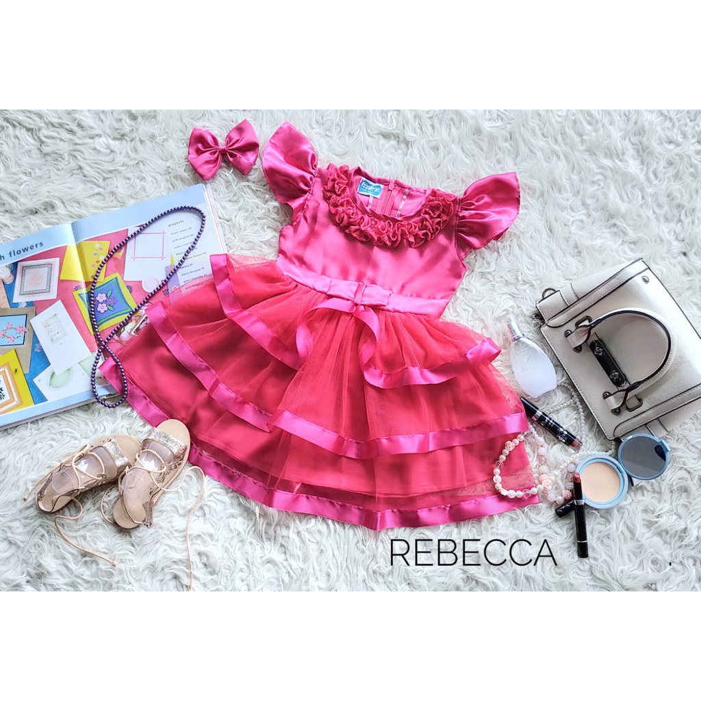 Dress Rebecca Anak Unik/Gaun Pesta Anak/Dress natal Anak