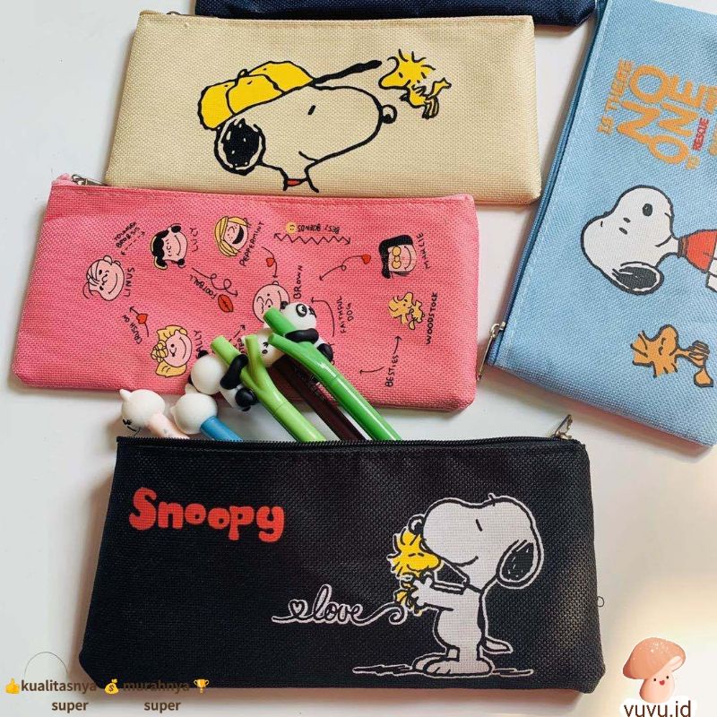 

Tempat Pensil Kanvas Snoopy / Kotak Pensil lucu dompet pensil terbaru