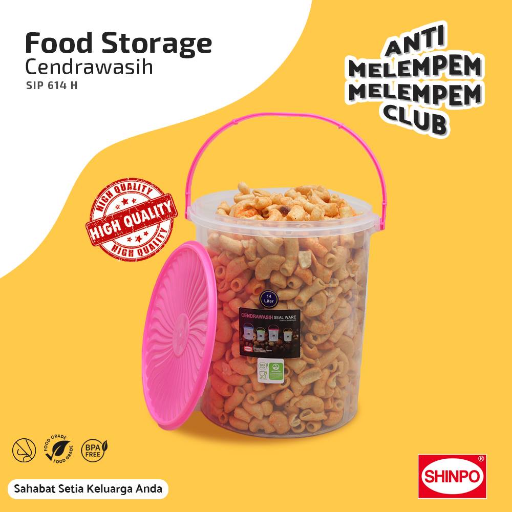 ( BISA COD ) PROMO Shinpo SIP-608H / SIP-614H / SIP-621H Cendrawasih Series / Toples Plastik Polos / Tempat Cemilan / Food Storage / Wadah Makanan