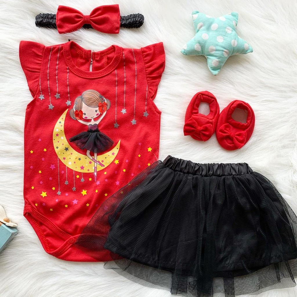 sparkle ballerina jumper newborn set 0-12 bulan 1 tahun setelan baby kado bayi cewek romper