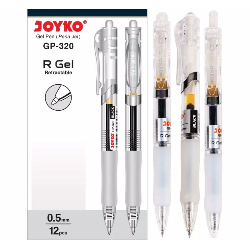 Pulpen Joyko R Gel GP-320 0.5mm (1 Lusin)