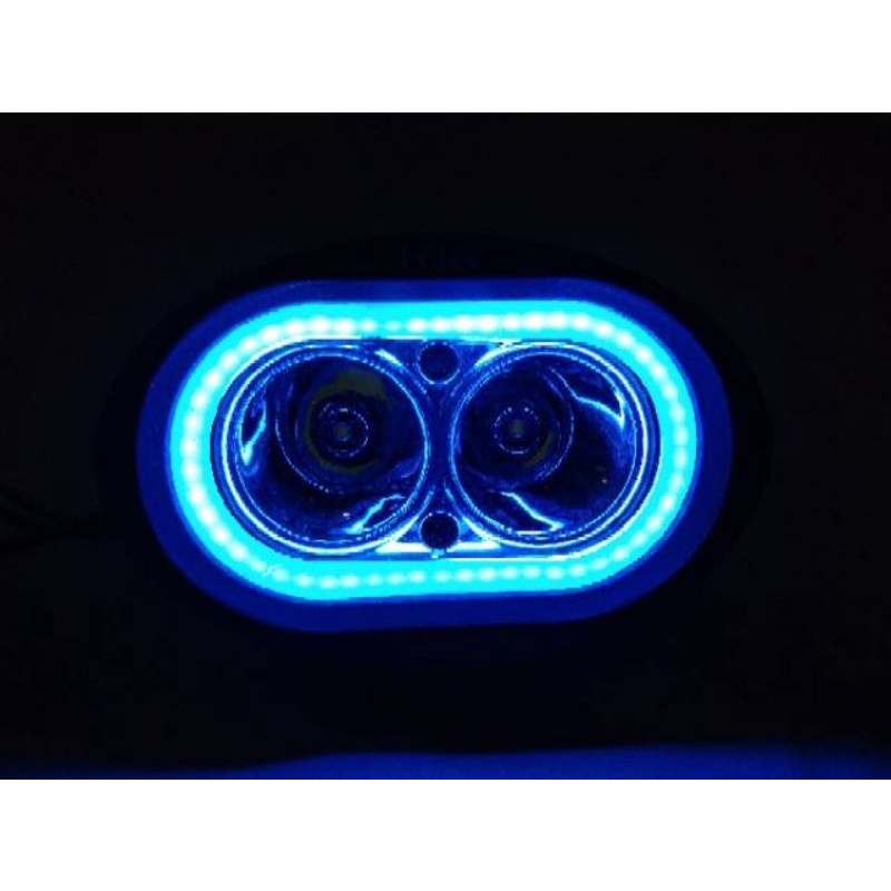 Lampu Tembak LED CREE OWL 2 Mata Angel Eyes 20watt Sorot Motor Mobil