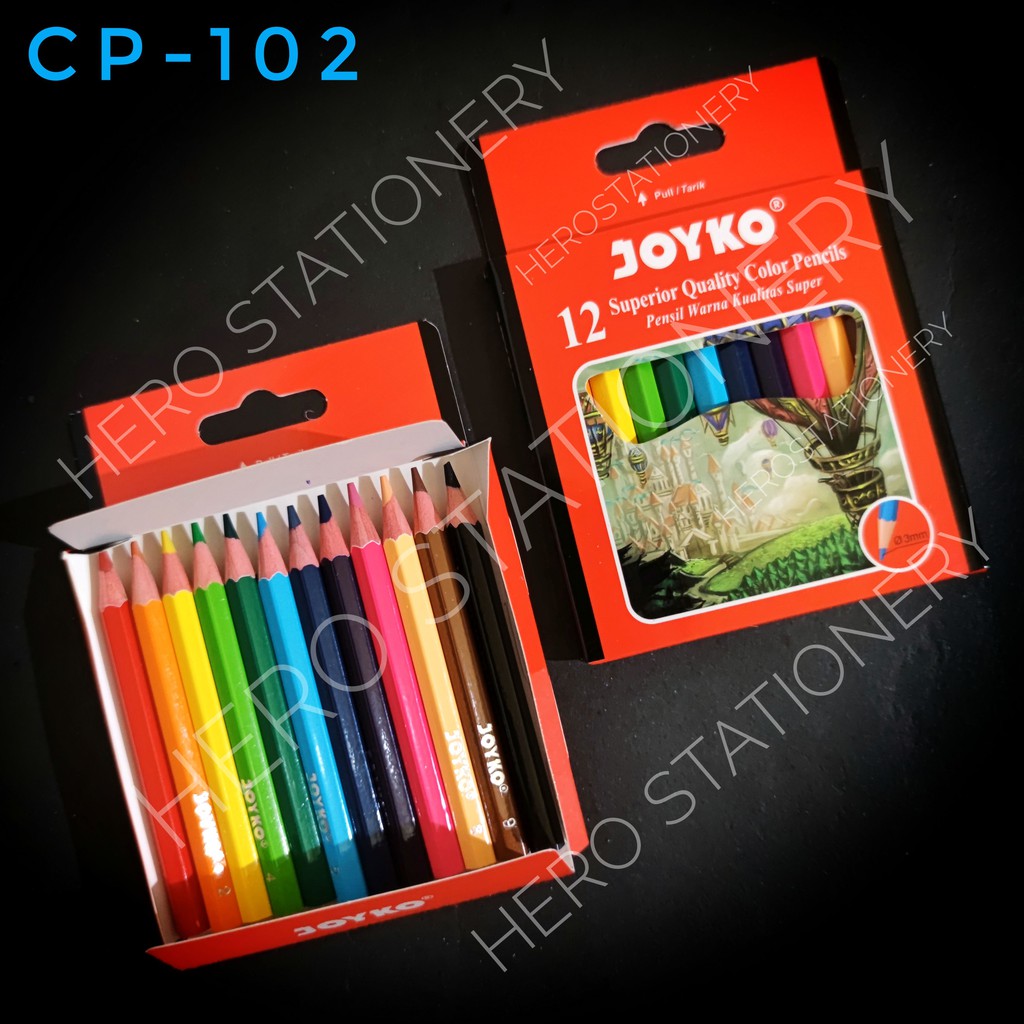 

Joyko pensil warna superior quality color pencil mini 12 warna CP-102