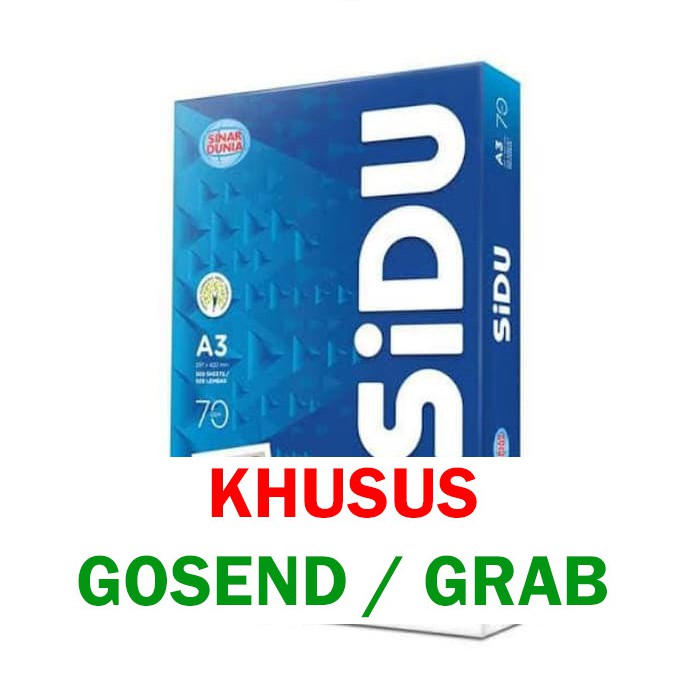 

Kertas HVS A3 Sinar Dunia 75 gram (KHUSUS GOSEND/GRAB)
