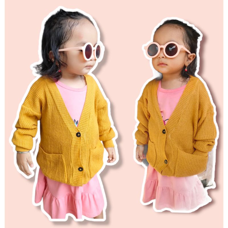 Cardigan Rajut Anak Mooya Jaket Rajut Usia 2-5 Tahun