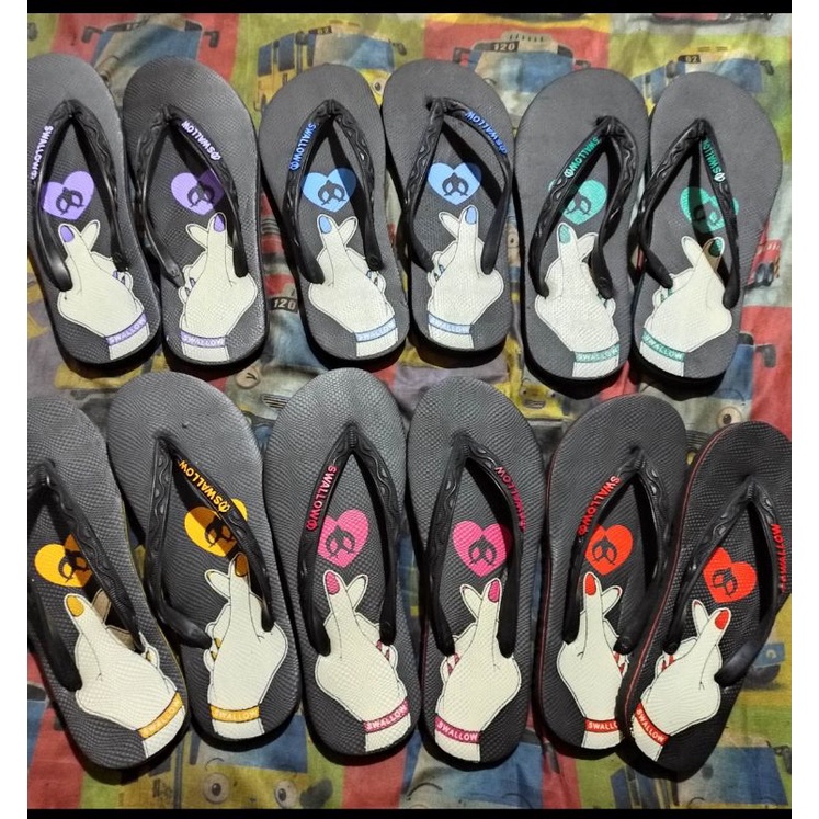 Sandal Jepit Swallow Motif Love