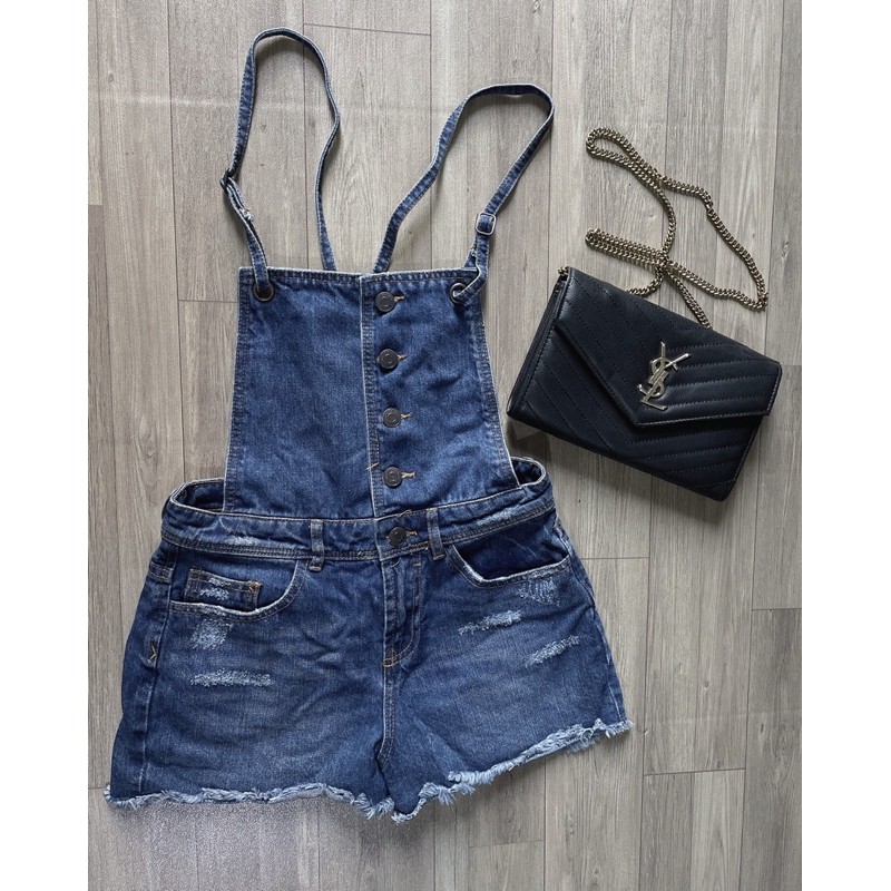 Wearpack jeans pendek Stradivarius/celana over all/jumpsuit/original store/preloved/thrift