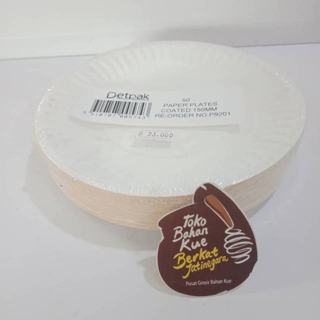 Paper plate polos 6&quot; 7&quot; 9&quot; piring kertas