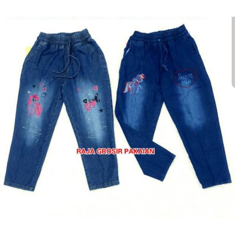 Celana Pensil Jeans Anak Usia 1-14 Thn / Bisa Pilih Gambar Bordir