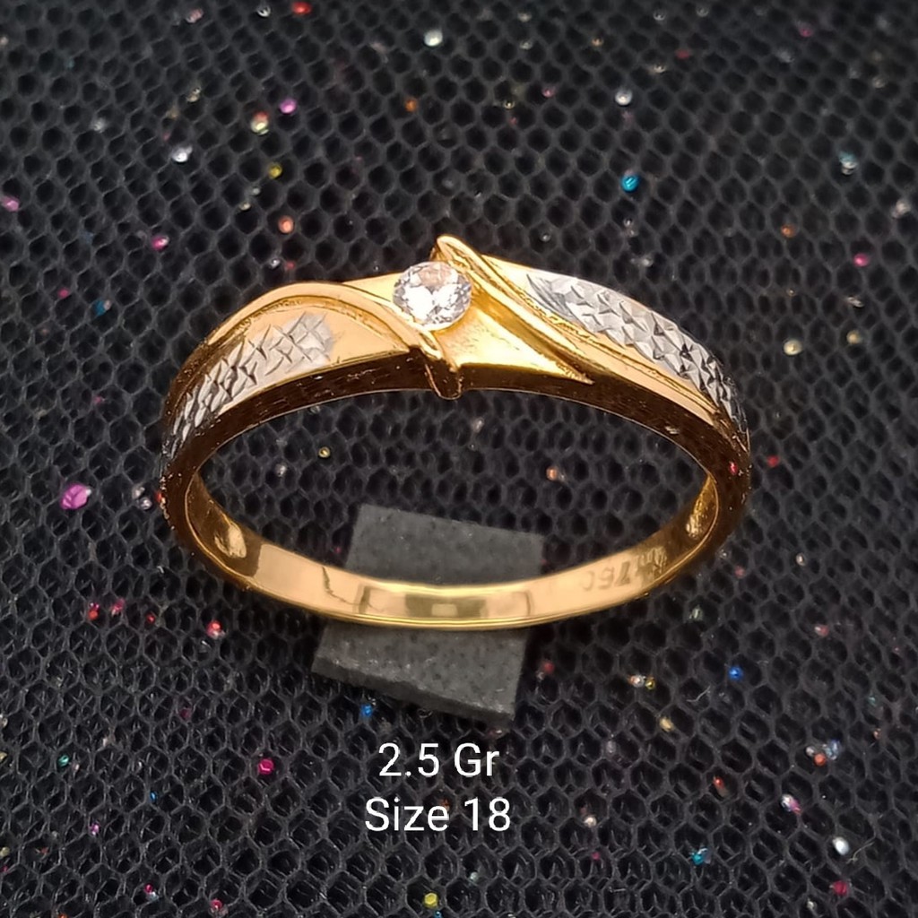 Cincin Emas 17 K - 2.5 Gr Kadar 750 - 2636