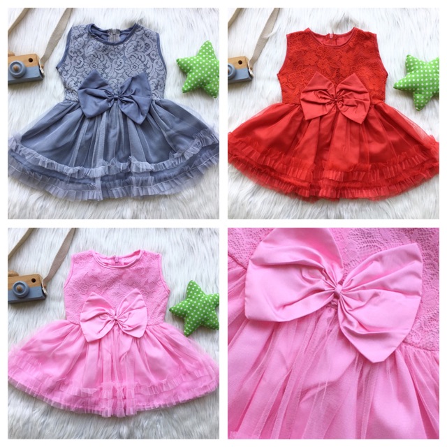 Mariska tulle dress baby tile dress pesta bayi 3-12 bulan dress pesta anak balita dress ulang tahun anak bayi baru lahir dress burkat anak pita besar