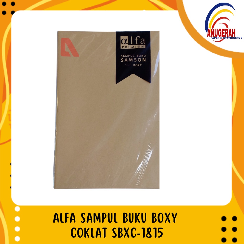 

ALFA SAMPUL BUKU BOXYY COKLAT POLOS/MOTIF (PAK)