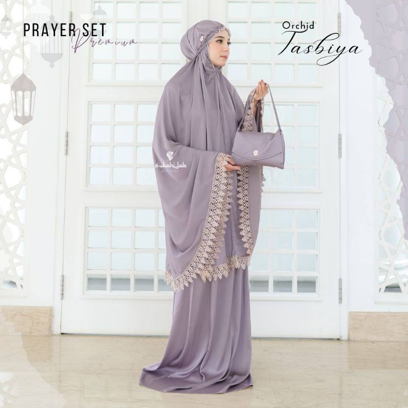 Tasbiya Mukena Dewasa Bahan Armani Silk Import by Suka Hijab Sukahijab