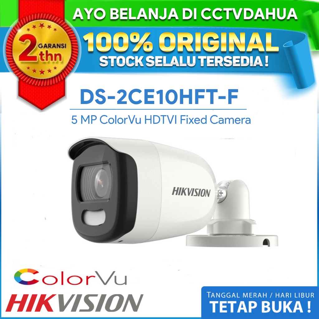 HIKVISION DS-2CE10HFT-F Hikvision 5MP ColorVu Mini Bullet HDTVI Camera