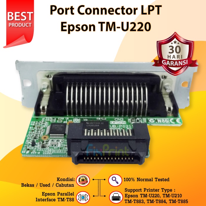 Port Connector LPT Epson TM-U220 TM-U210 TM-T88iii TM-T88iv TM-T88v,  TMT883 TMT884 TMT885 Murah