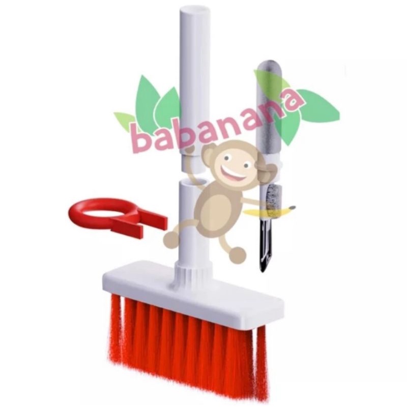 Sikat keyboard putih merah cleaning set kit mechanical puller brush