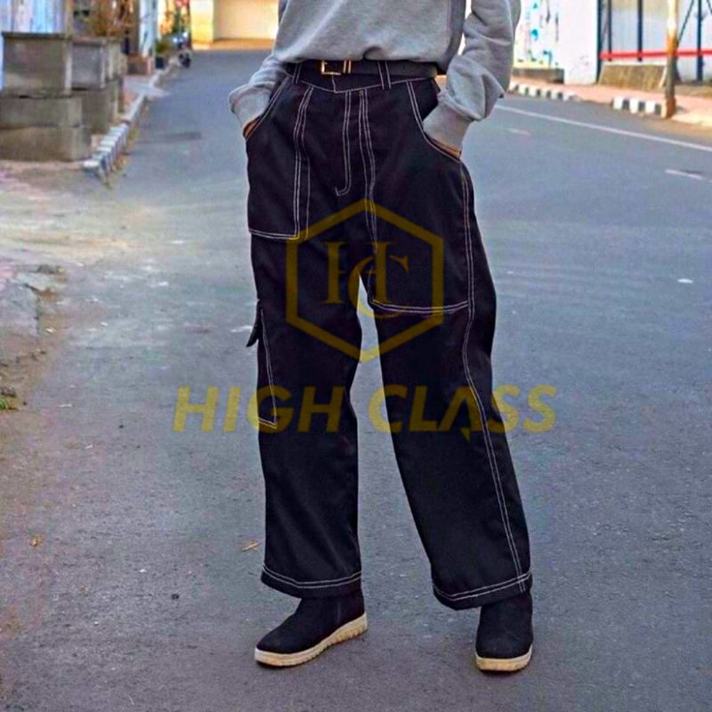 [HC]™ [UNISEX] Amber Chino Pants Wanita / Celana Korea Cewek Terbaru / Baggy Kulot