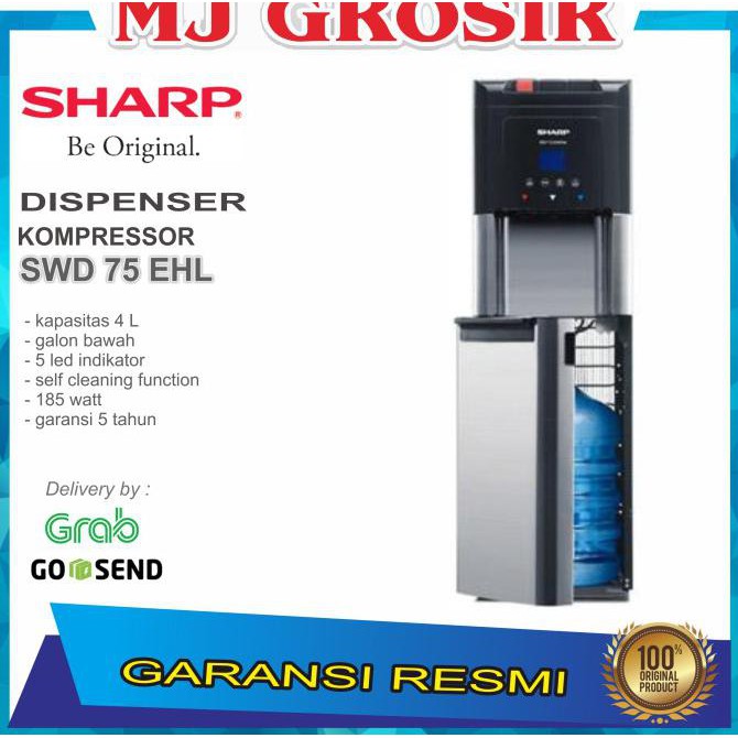 Water Dispenser Sharp Swd 75 Ehl Swd75Ehl Hot & Cool Galon Bawah Jetolita