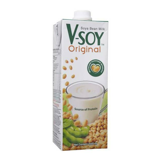 

Vsoy Original Soybean Milk susu kedelai 1Liter