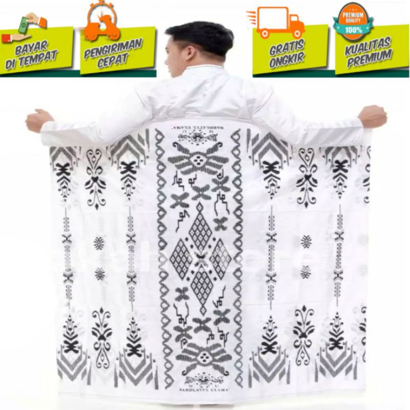 Sarung Palekat NU Putih Polos Sarung Santri  NU GUS AZMI  Sarung Murah Gus baha