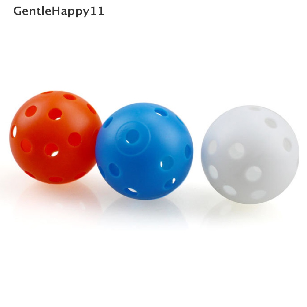 Gentlehappy 10Pcs Bola Golf Indoor Outdoor Whiffle Airflow Bola Latihan Golf