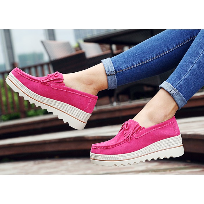 sepatu wanita import platform magenta/ pink tipe 1130