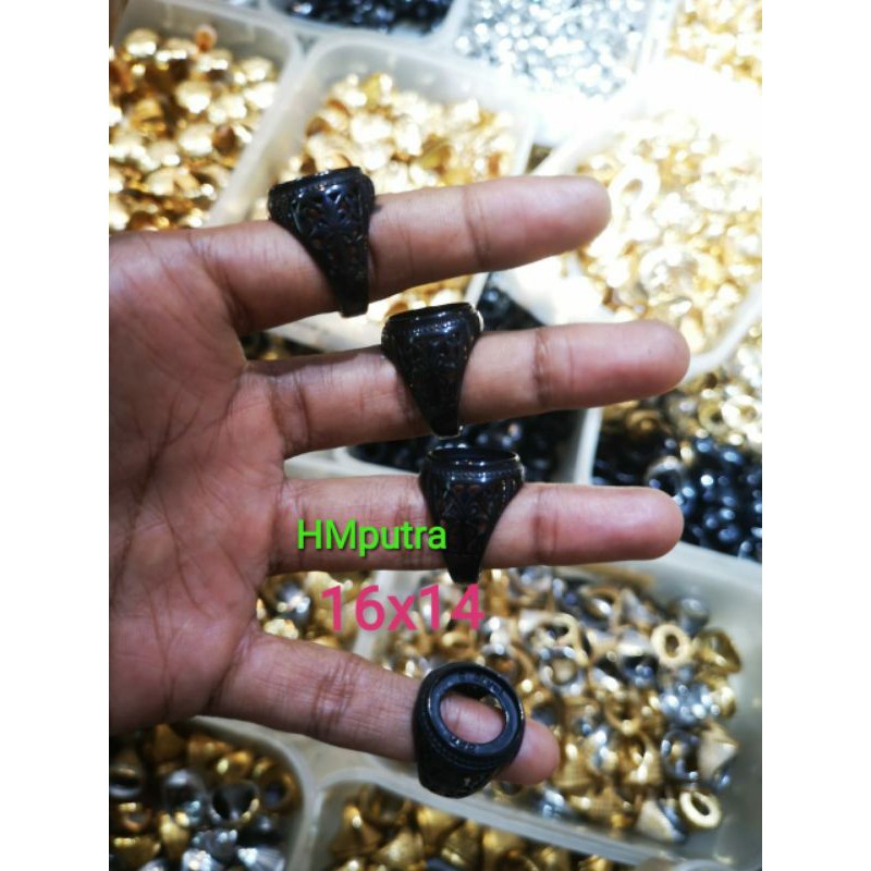 ring emban titanium super kualitas warna hitam