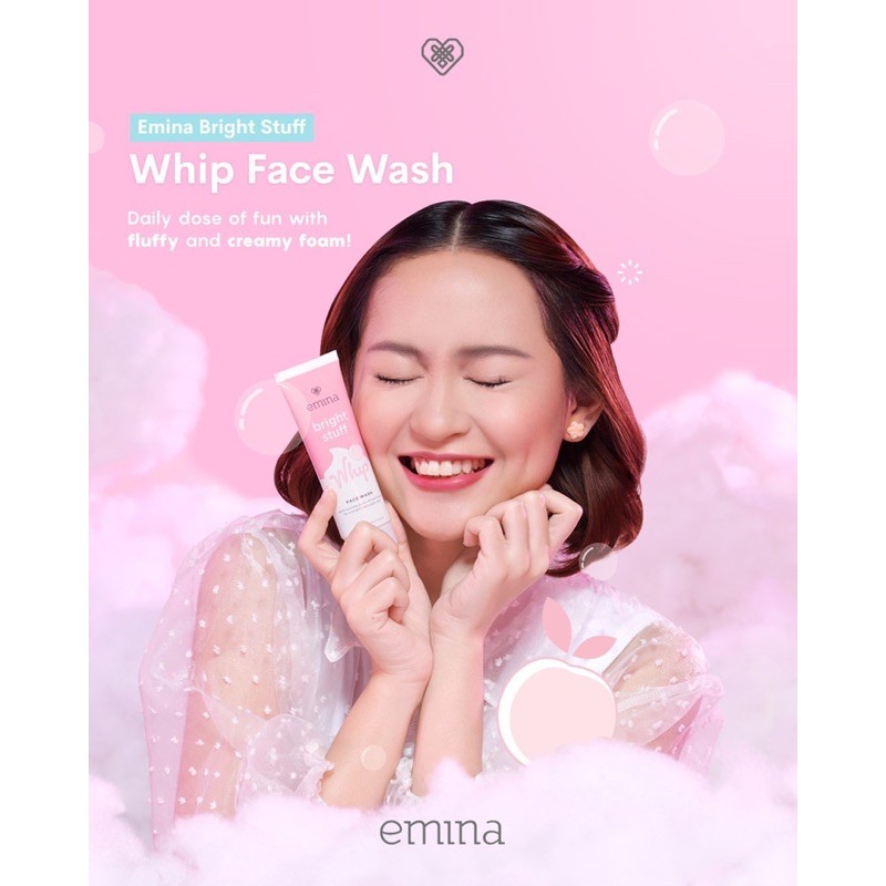 `ღ´ PHINKL `ღ´ ╰☆☆ 𝔢мιℕά ☆☆╮ Emina Bright Stuff Whip Foam sabun cuci muka wajah mencerahkan