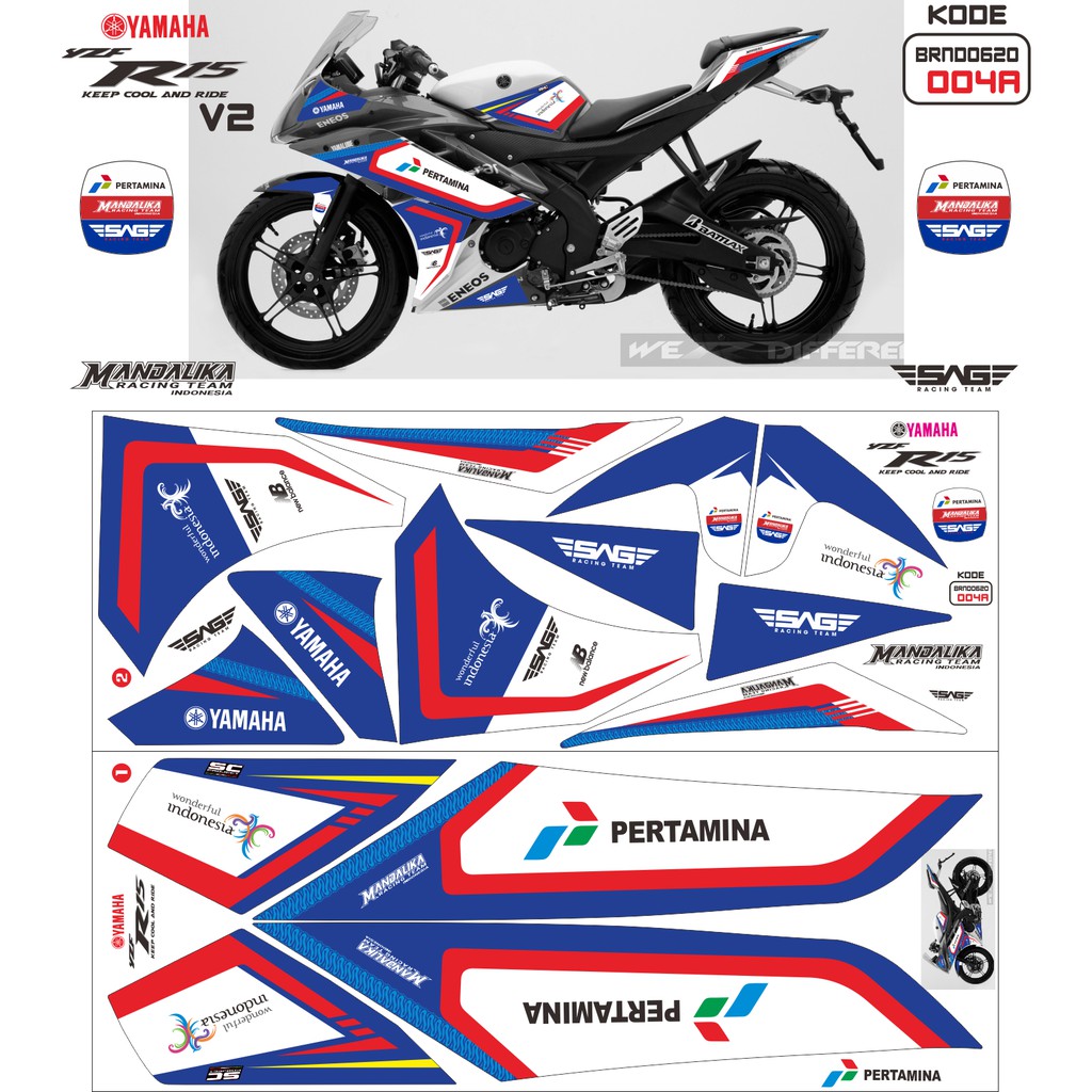 STRIPING VARIASI MANDALIKA R15 V2