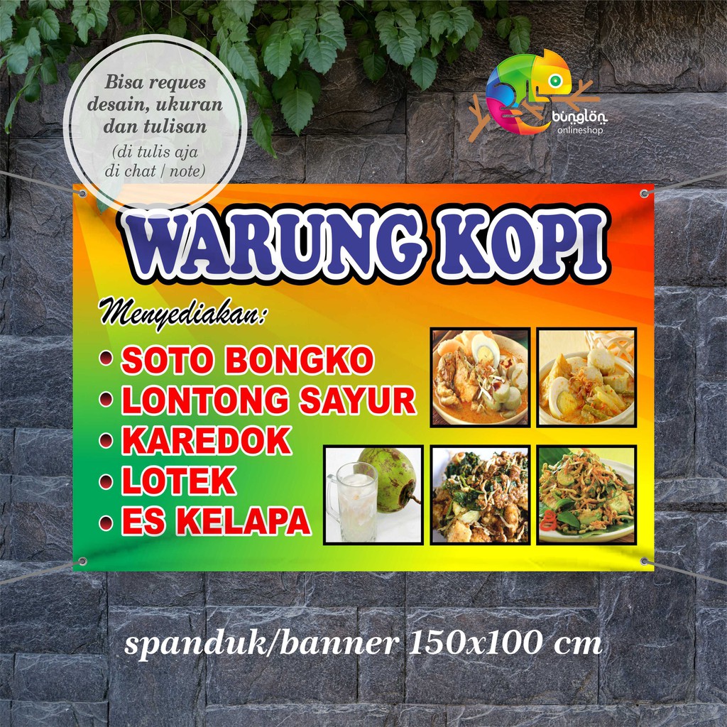 desain spanduk warung kopi
