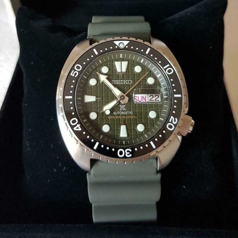 Seiko Prospex SRPE05K1 King Turtle Green Army - Jam Tangan Pria SRPE05