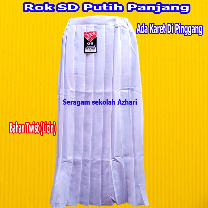 ROK SEKOLAH SD PUTIH REMPEL PANJANG-ROK SD PUTIH-ROK SERAGAM SD-SERAGAM SEKOLAH SD