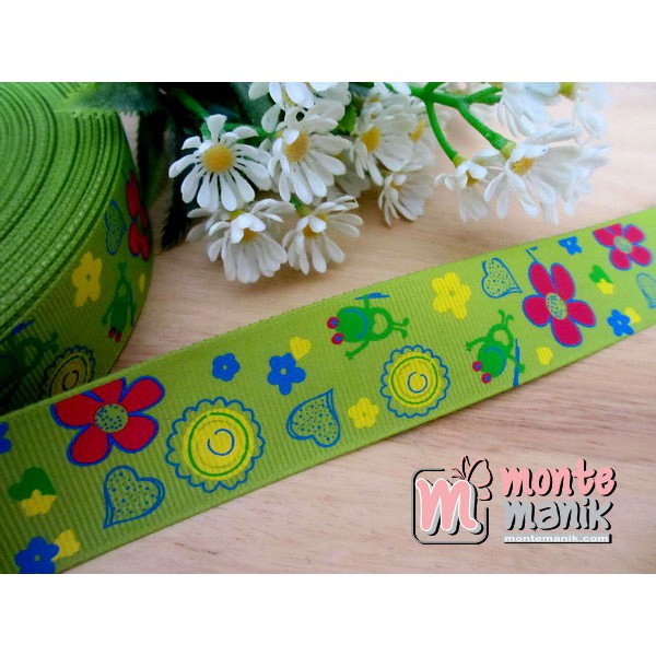 

Pita Grosgrain Taman Katak Hijau 1 inch (PITA-037)