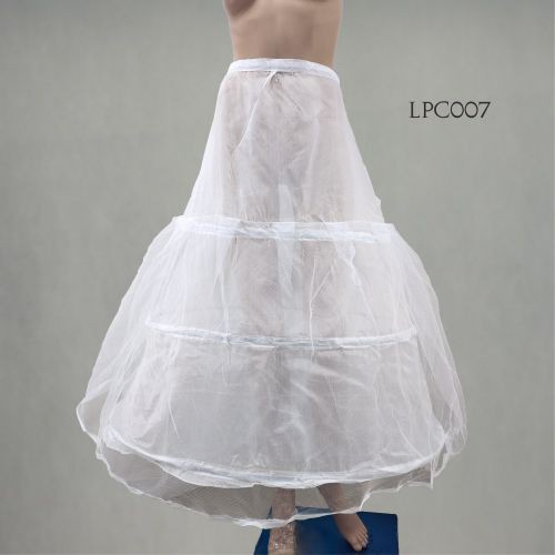 [TOKO TERPERCAYA] ROK PENGEMBANG GAUN PETTICOAT A-LINE PUTIH 3 RING 1 LAYER LPC007