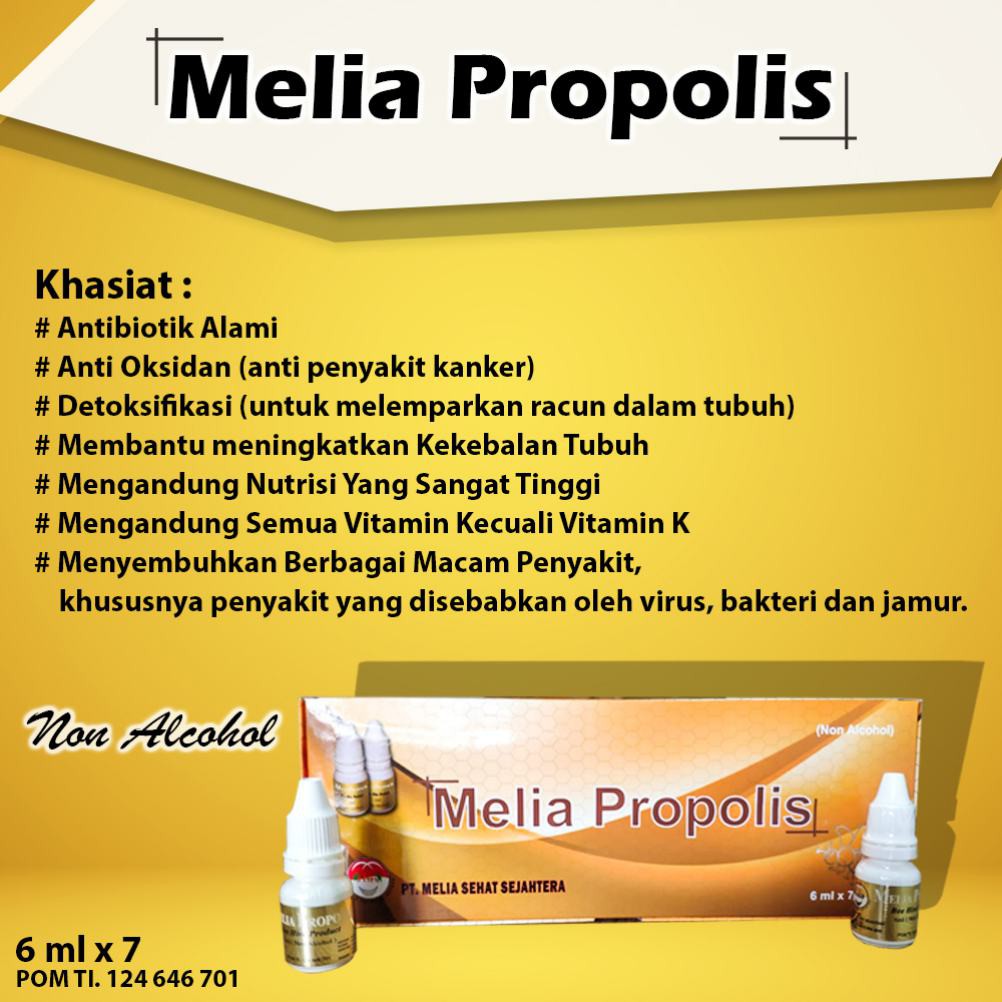 Melia Propolis 6ml / Harga Satuan / PERBOX ISI 7 Botol / 100% Original