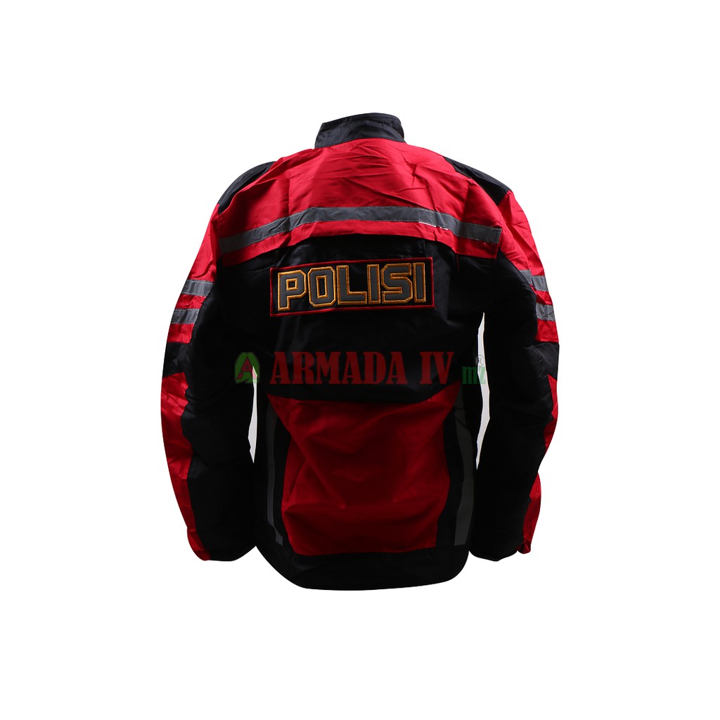 Jaket Parasut Waterproof SABHARA Htam/Merah