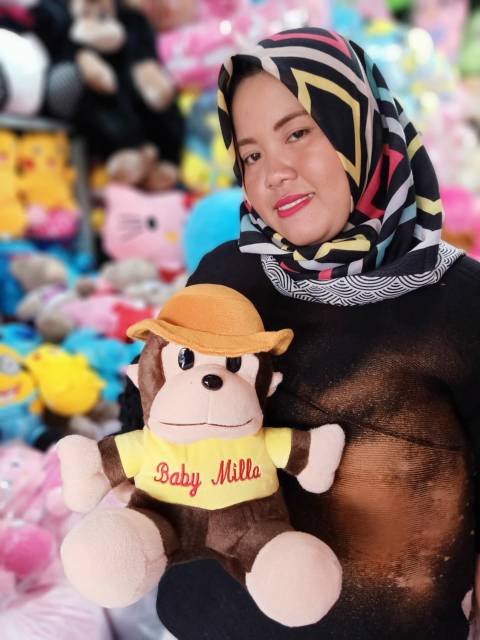 Boneka monyet baby milo dan monchichi lucu bagus